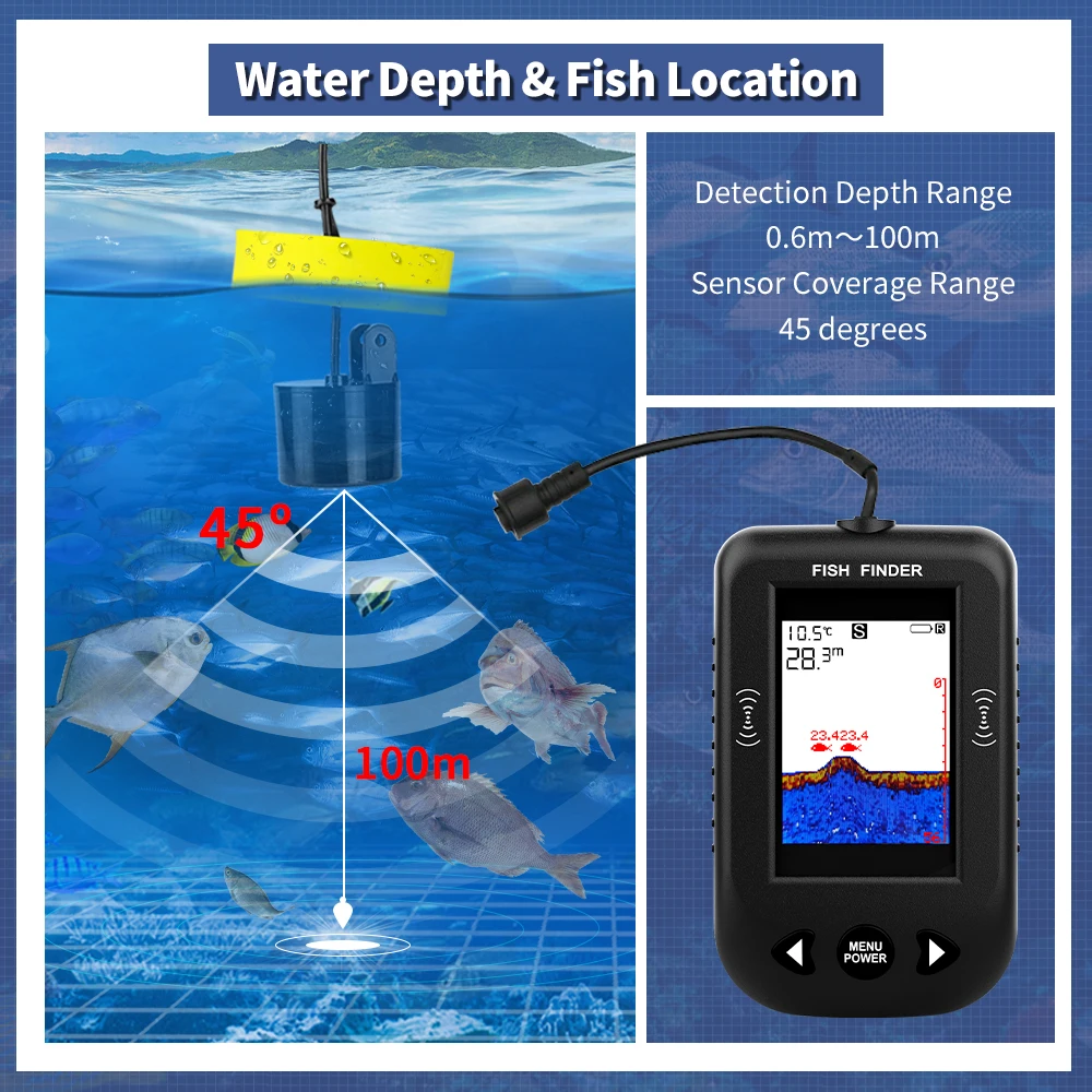 جهاز إلكتروني محمول Erchang XF - مراجعة Fish Finder Portable وسعره