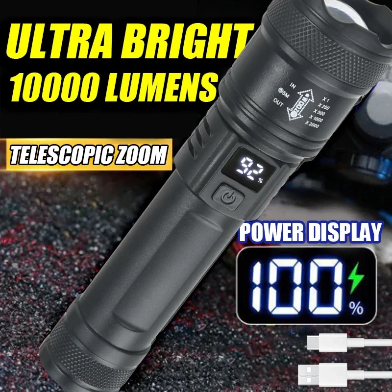 مصباح يدوي LED قوي مع شاشة بطا - مراجعة Fish Finder Battery وسعره