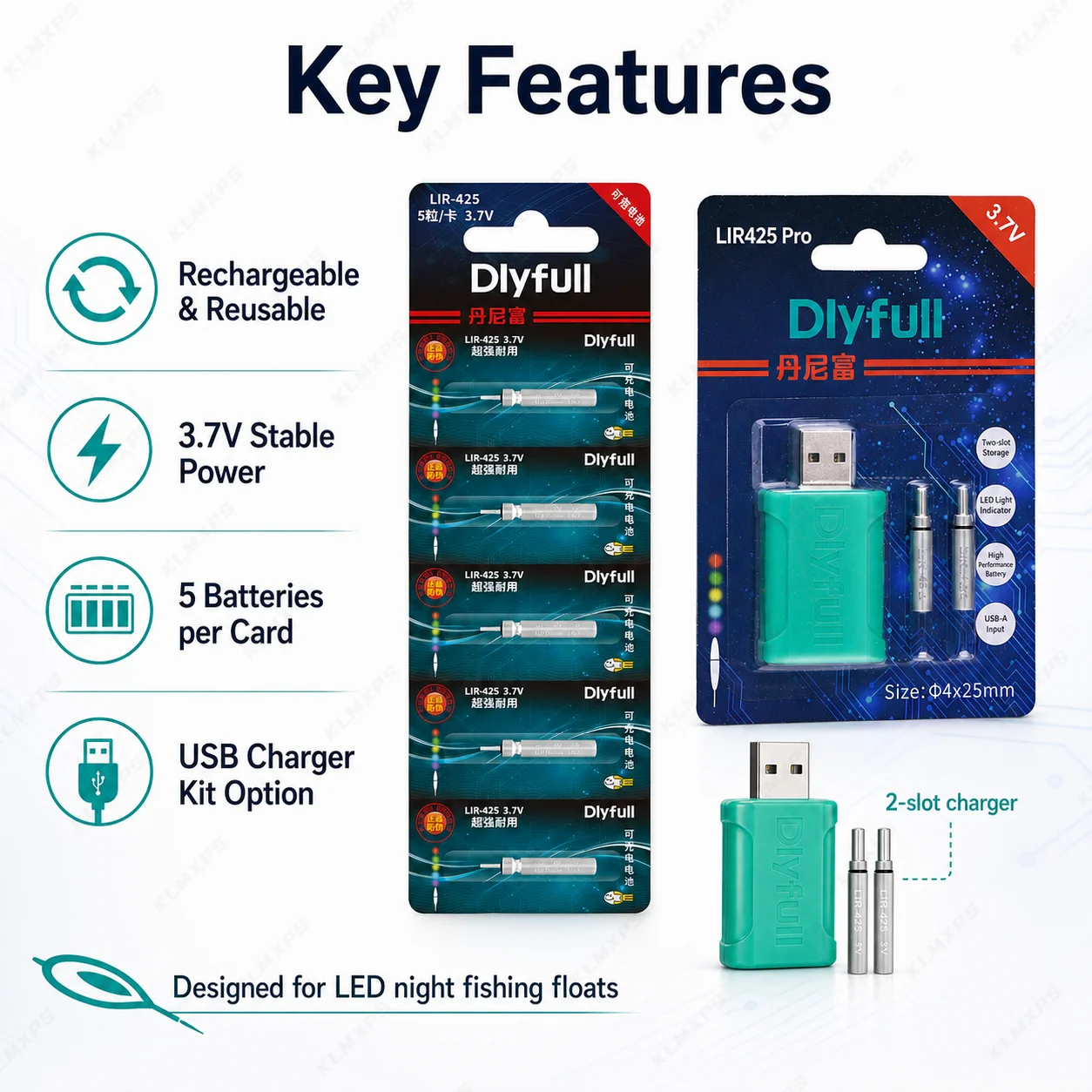 بطارية ليثيوم قابلة للشحن LIR4 - مراجعة Fish Finder Charger وسعره